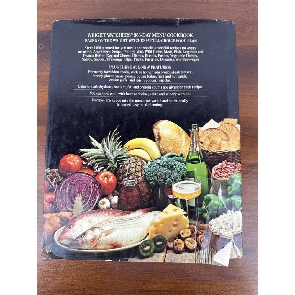 365-Day Menu Cookbook by Weight Watchers 1981 Hardcover Dust‎ Jacket